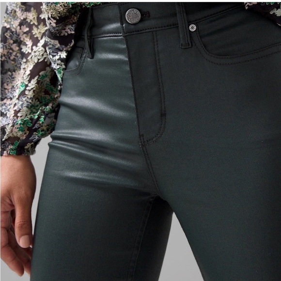 White House Black Market Dark Green Skinny Leg Pants - Picture 4 of 15